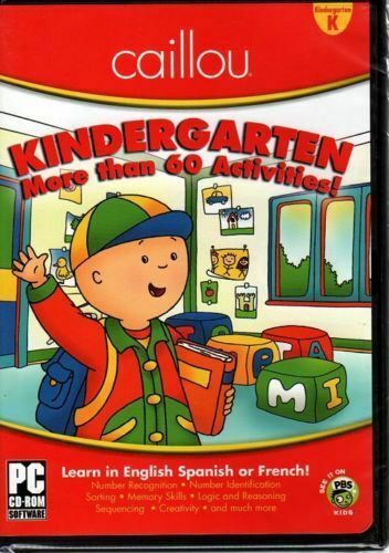 Caillou Kindergarten More Than 60 Activities, PC CD-ROM Software, New, Sealed