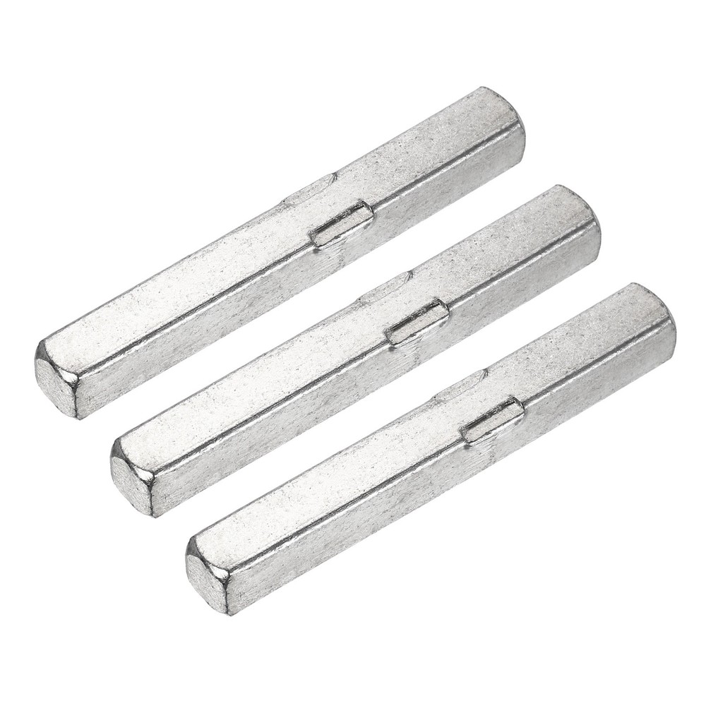 3Pcs Door Knob Spindle, 65mm Spare Door Handle Spindle Bar Replacement, Silver