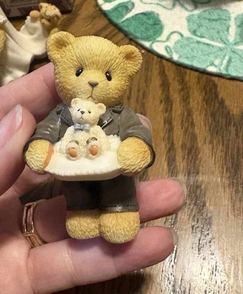 Cherished Teddies Complete Wedding Set With Boxes.