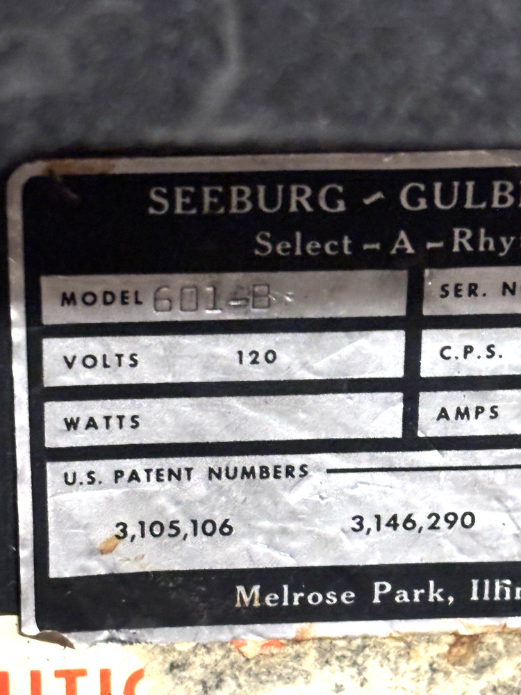 SEEBURG SELECT A RHYTHM VINTAGE DRUM MACHINE