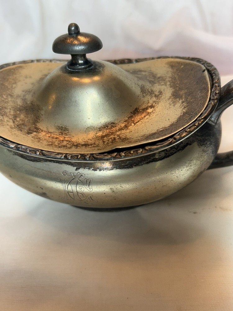 Vintage Silver plate Sugar Bowl WM Mounts