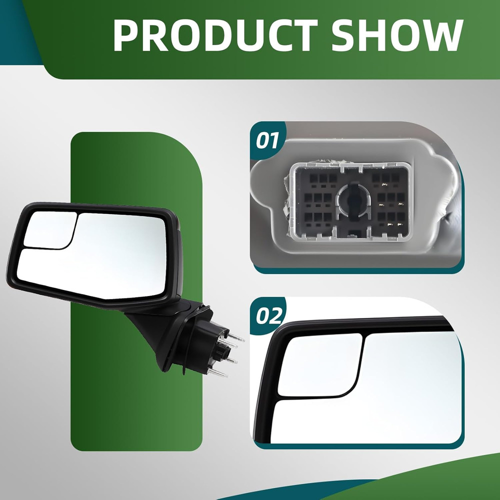 Driver Left Side Mirror Assembly Compatible with 2019-2023 Silverado and Sierra