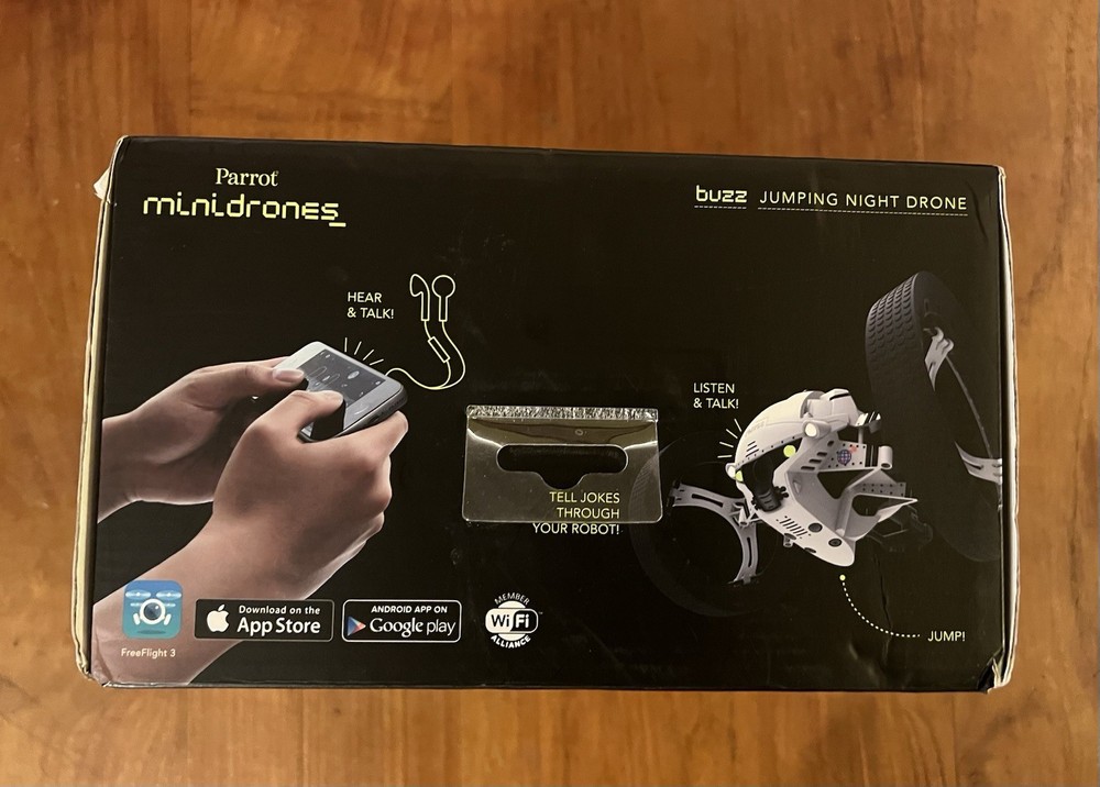 New Sealed Box Parrot Minidrones Jumping Night Drone Buzz - White