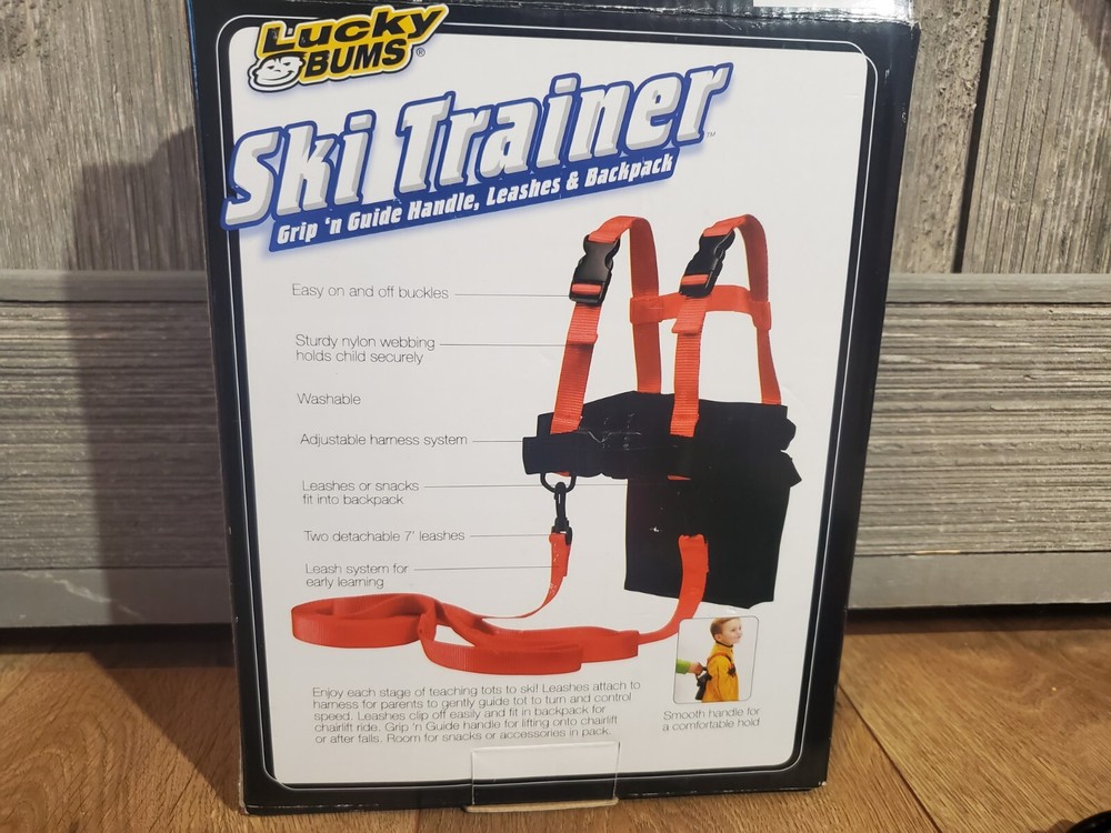 Lucky Bums Kids Ski Backpack Harness Trainer Leash Grip 'N Guide Handle