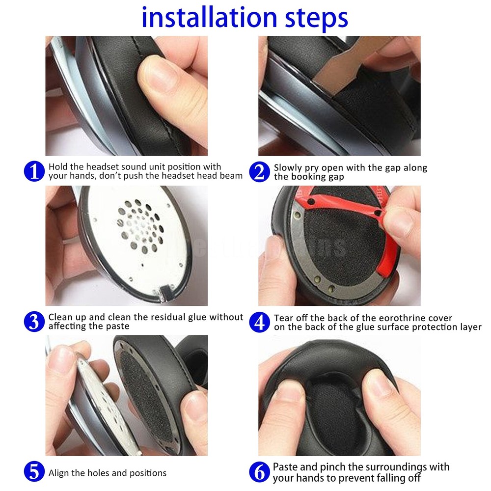 2x Ear Pad Cushion Replacement For Beats Dre Studio 2 3 Wireless / Wired 2.0 3.0