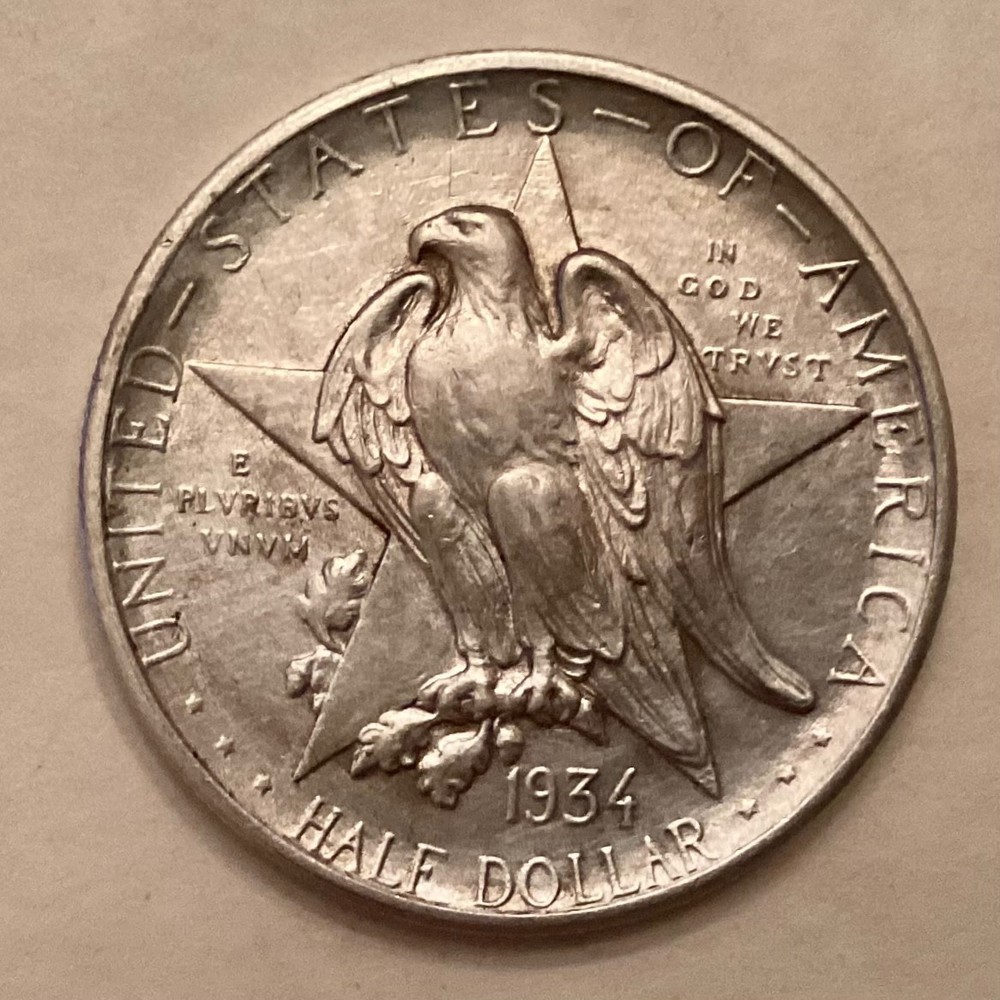 1934 Texas Cenntenial Commemorative Half Dollar UNC