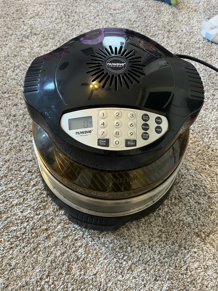 NuWave Pro Plus Infrared Oven Black with Rack and Base