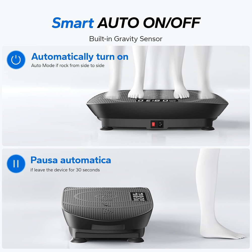 Vibration Plate Exercise Machine, Whole Body Workout Equipment, Auto Mode