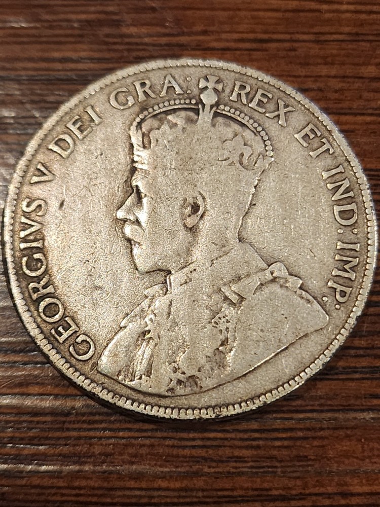 1918 Canada 50 Cents Silver Coin