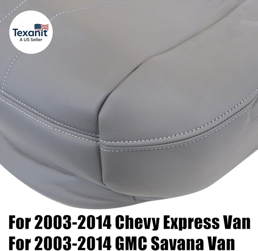 Front Driver or Passenger Side Bottom Replacement Leather Seat Cover Compatible