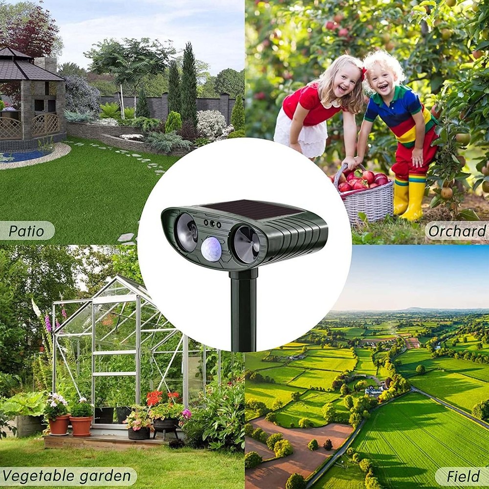 Ultrasonic Animal Repellent Solar Motion Sensor