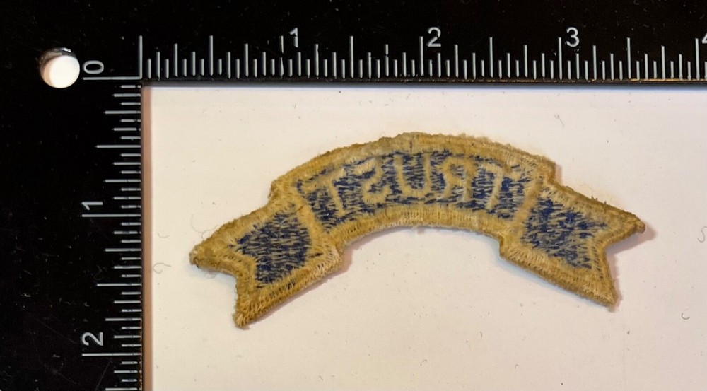 WWII Occupation US Army Trust Scroll 88th Division Trieste US Made Patch
