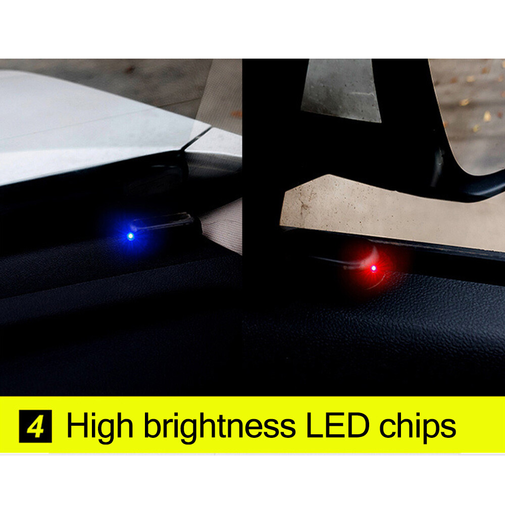 new Car Alarm LED Light Solar Security Warning Dummy System Flashing Light