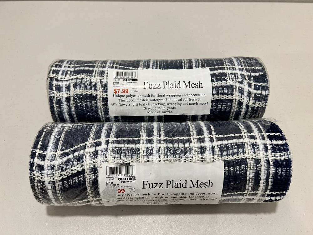 Fuzz Plaid Mesh Old Time Pottery
