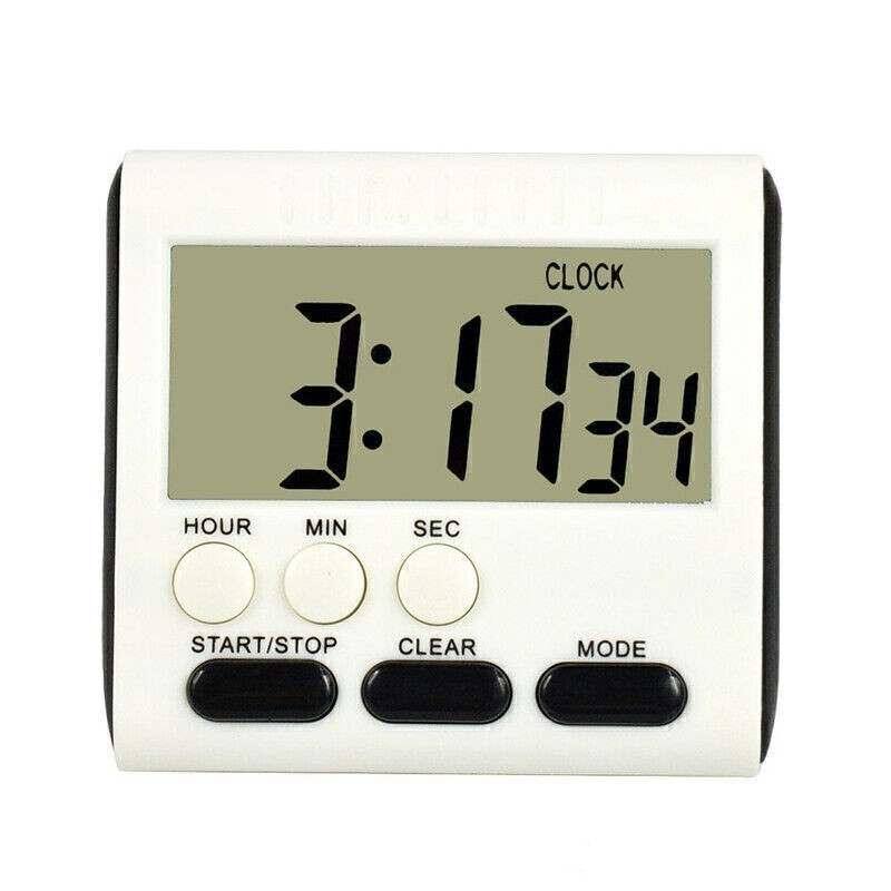 LCD Hour Minute Second Count Up Countdown Digital Kitchen Timer Loud Alarm