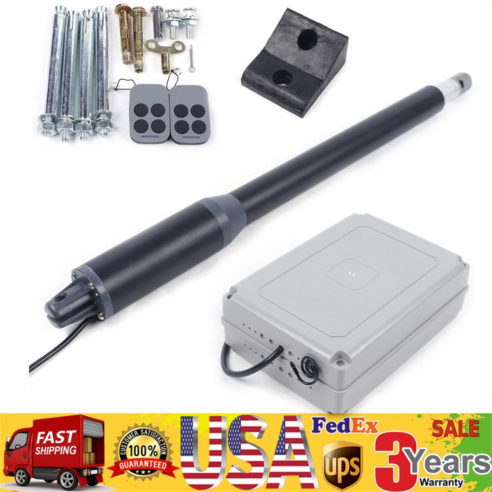 110V Automatic Single Swing Gate Opener Heavy Duty DC Motor W/ Remote Control！