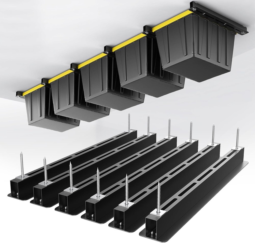 Ceiling Storage Rack Heavy Duty Overhead Garage Storage Rack Adjustable Ceiling