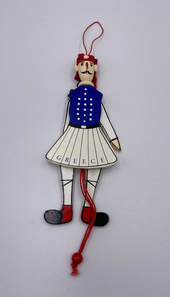 Vintage Pull String Puppet Wood Toy Greece