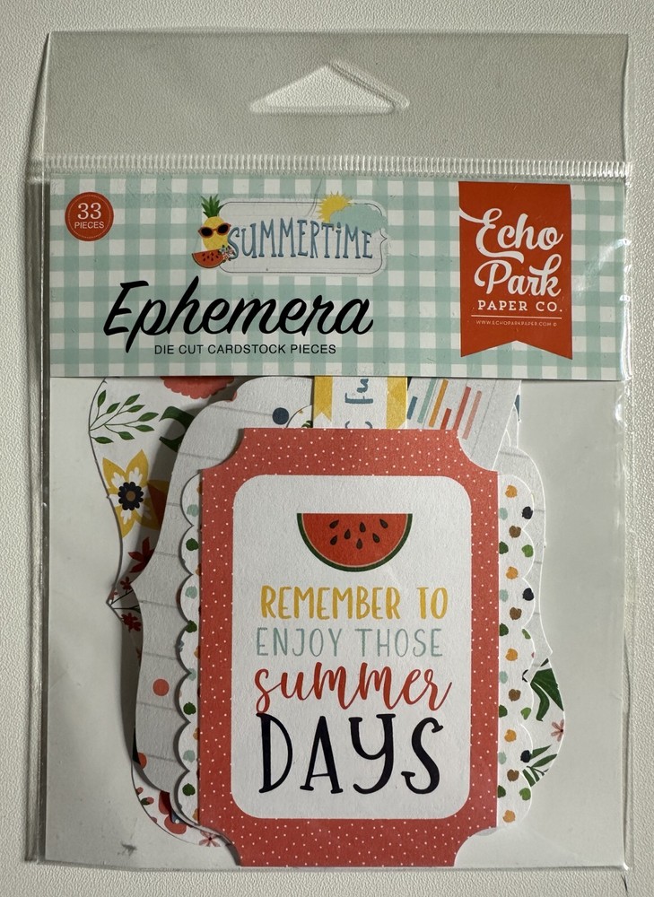 Echo Park Ephemera Die Cut Packs Multiple Variations Available-You Choose