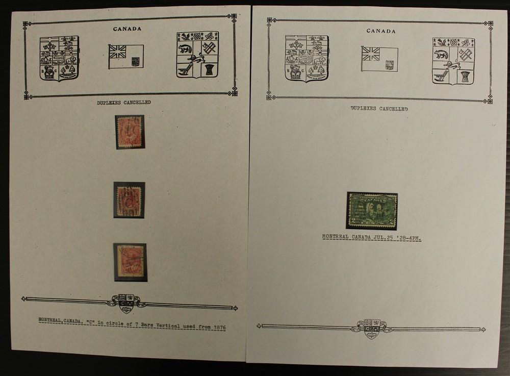 MONTREAL DUPLEX LETTER CANCEL COLLECTION