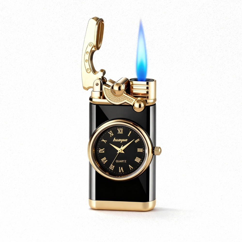 Vintage Style Butane Torch Lighter Refillable Metal Windproof – Ships Empty