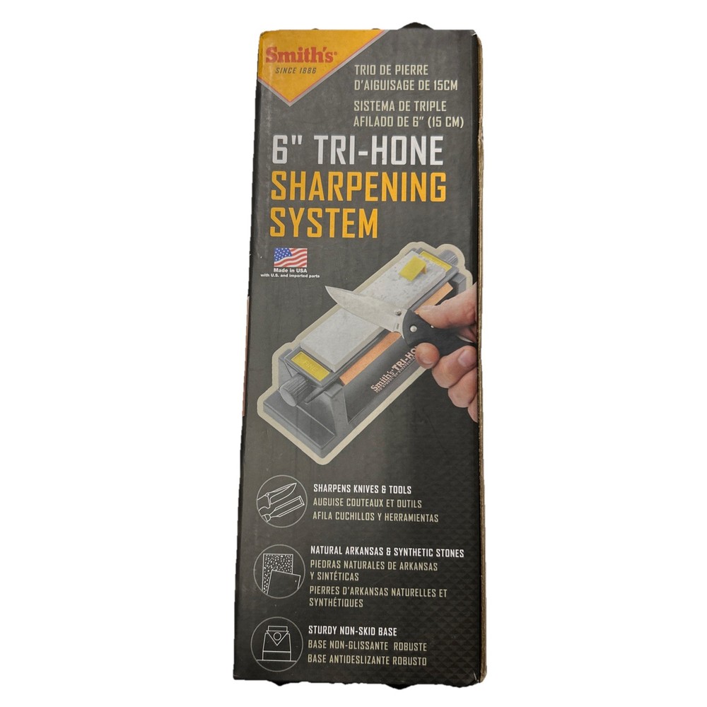 Smith's TRI-6 Arkansas Tri-Hone Sharpening Stones System