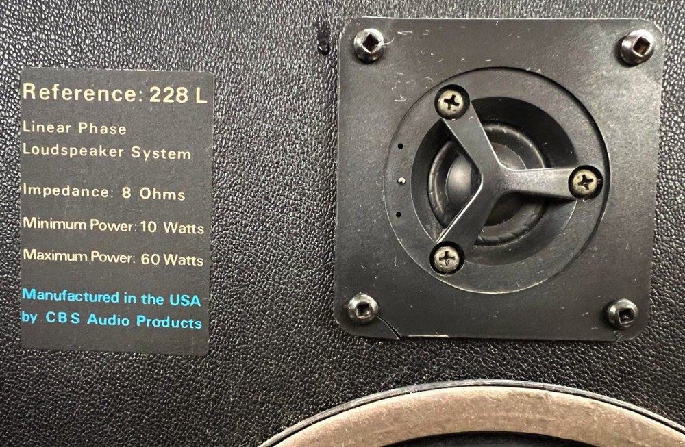Reference 228L Vintage Speakers Pair Recapped Bookshelf HiFi Updated