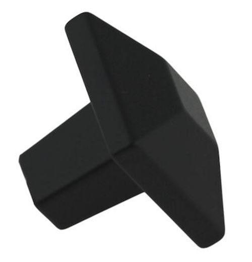 1" Mission Style Square Knob Black