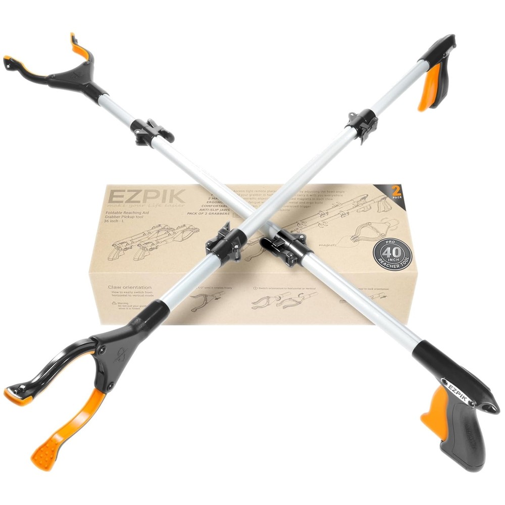 40" Extended Grabber Reacher Tool 2-Pack