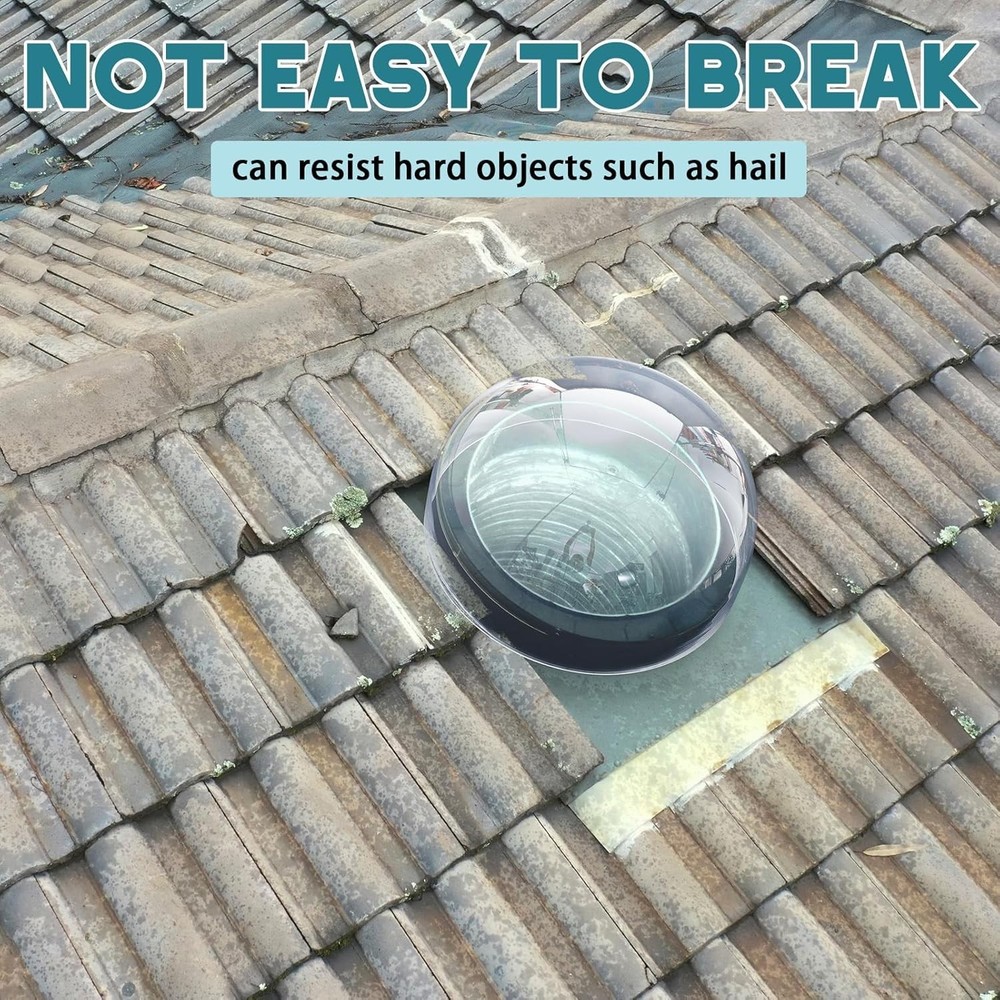 Durable 12x12 Skylight Replacement Dome - Energy Efficient Polycarbonate Cover