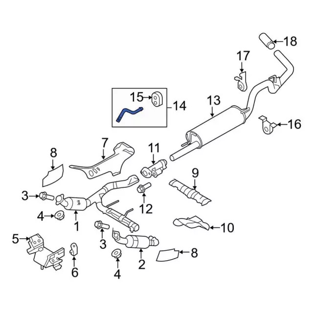 Genuine Ford Exhaust System Hanger Bracket AL3Z5260B