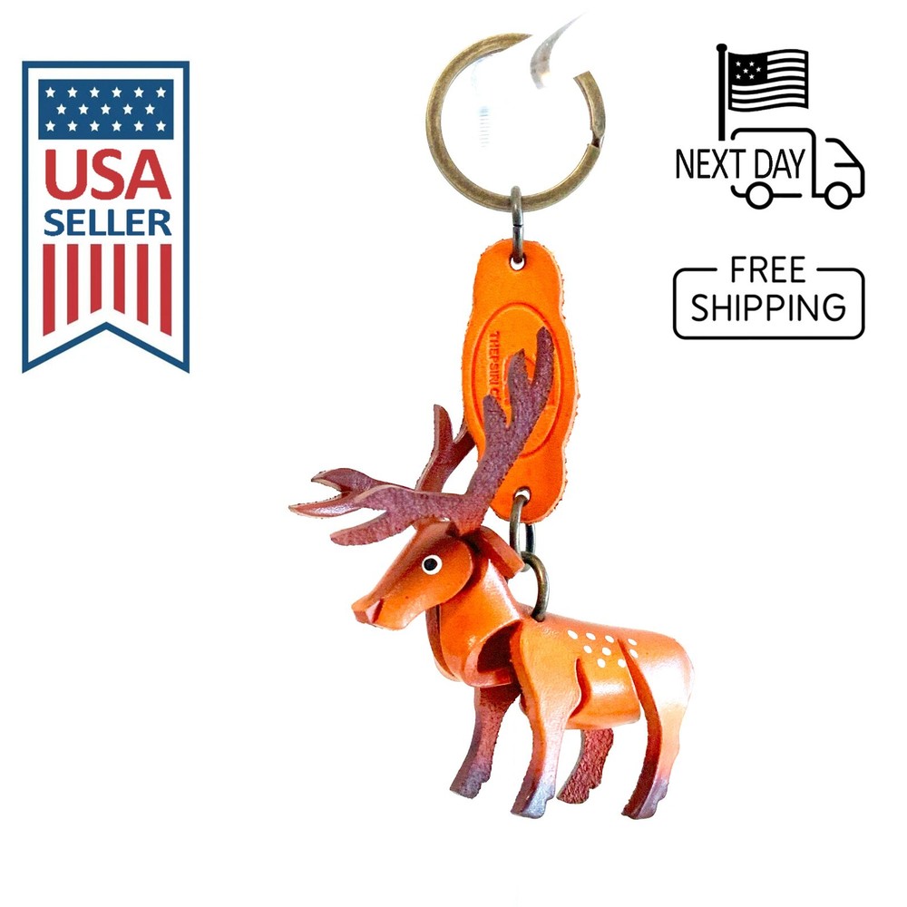 Sika Deer Handmade Leather Keyring