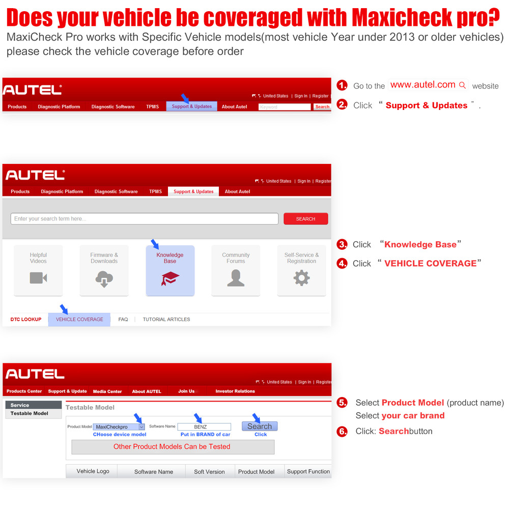 Autel MaxiCheck Pro OBD2 Diagnostic Tool Code Reader Scanner ABS Bleeding DPF