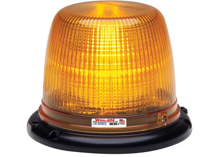 Whelen L41AP LED Beacon - SAE Class 1 - Permanent (Amber)