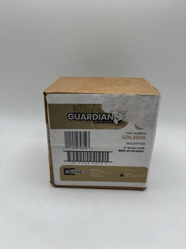 Guardian Drain Lock GDL2000 2” Backflow Preventer w/ SS Strainer New