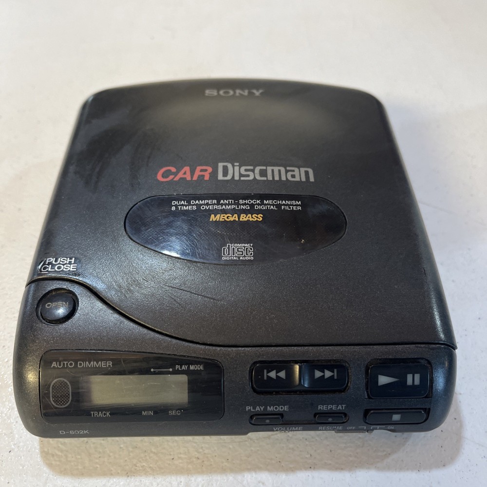 Vintage SONY Car Discman D-802K Not Tested