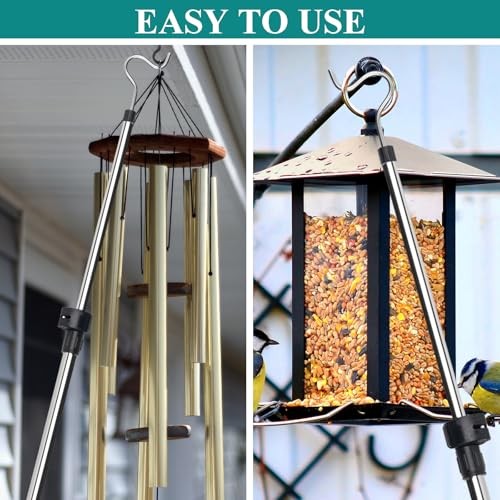 Clothes Hanger Reaching Hook Telescopic Adjustment clothes hook pole Light 1