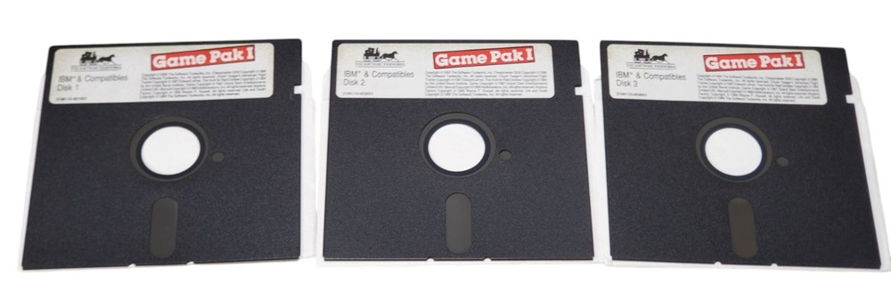 Vintage Software Toolworks Game Pak I IBM DOS Computer Software 5.25 Disks HTF