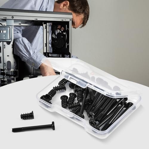 30PCS Computer PC Fan Screws Kit for Computer Cooling Fan Mount with Long &