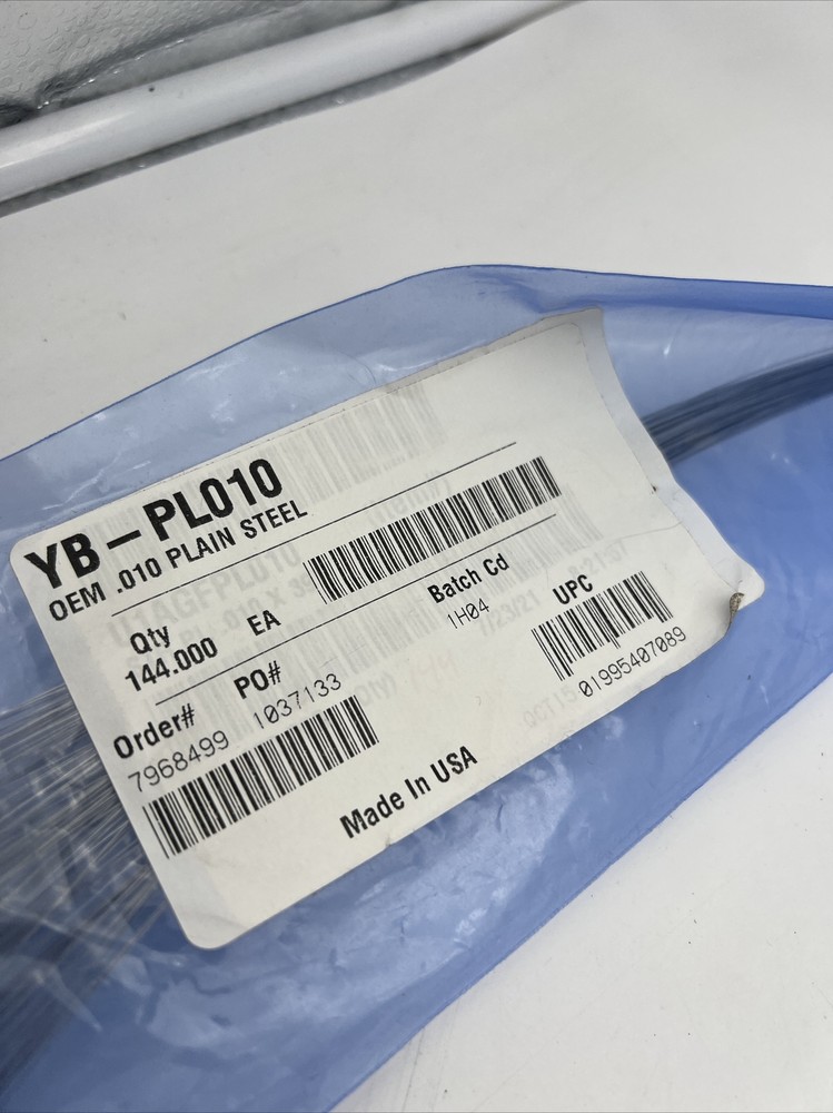 YB-PL010 Plain Steel Guitar Single String OEM .010 144 ct