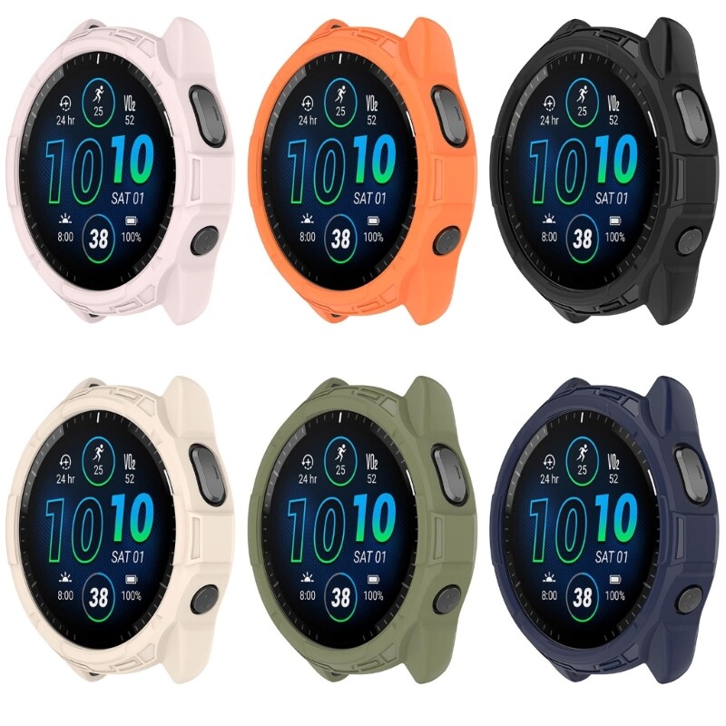 For Garmin-Forerunner 965 Watch Shockproof Antiscratch Cover Frame-Bumper Sleeve