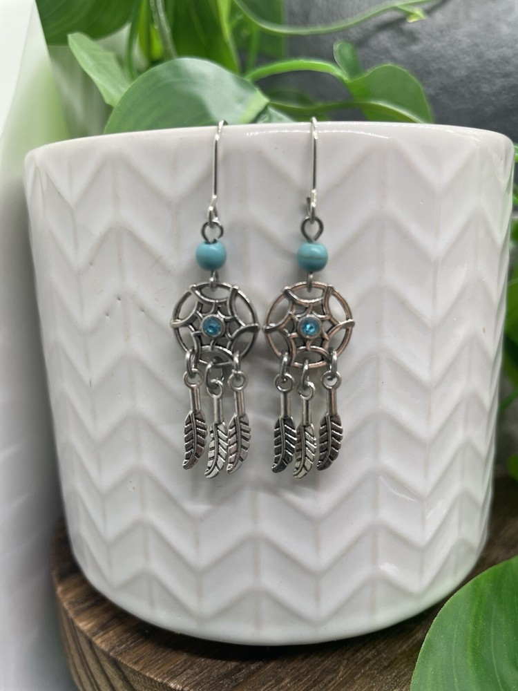 2” Silver-tone Retro Dangle Earring Set New Free Ship B4440
