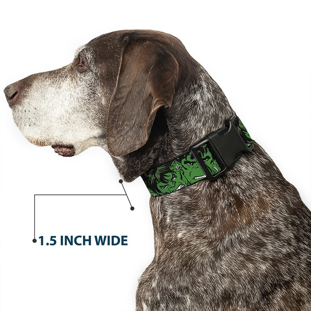 MARVEL COMICS Plastic Clip Collar The Hulk Stacked Large 15-24"