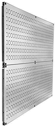 Pegboard Rack Garage Storage Galvanized Steel Horizontal Peg Board Metallic