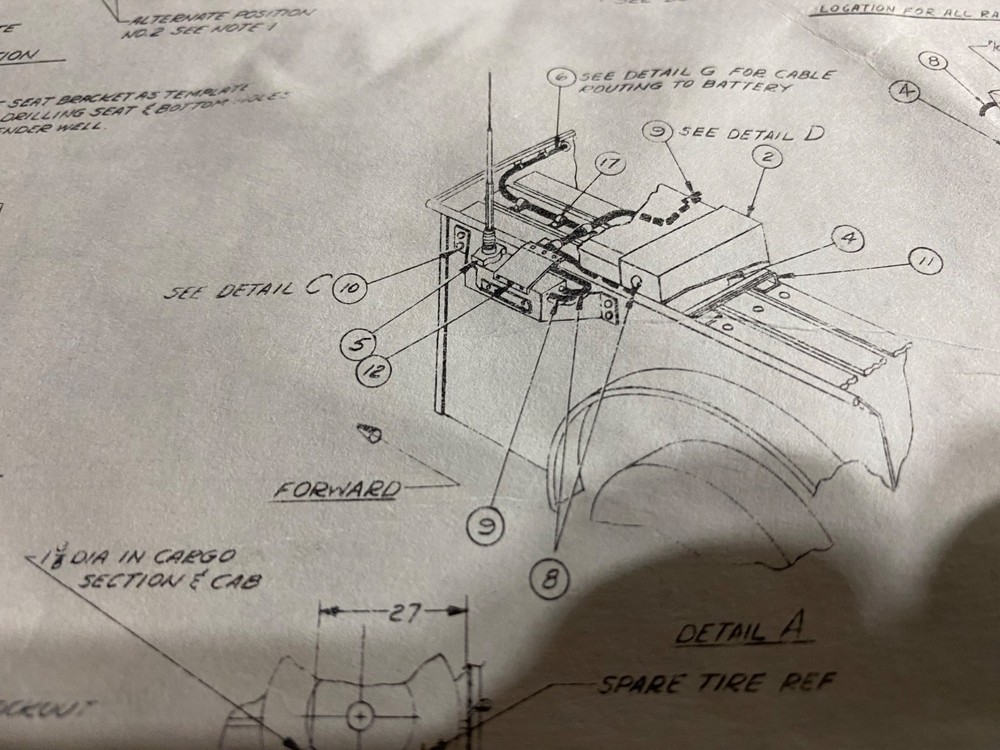 US Military Dodge M37 Support Bracket Part SC-D-49642