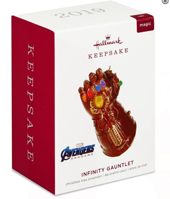 2019 Hallmark INFINITY GAUNTLET Magic Ornament THANOS Marvel AVENGERS Light Up