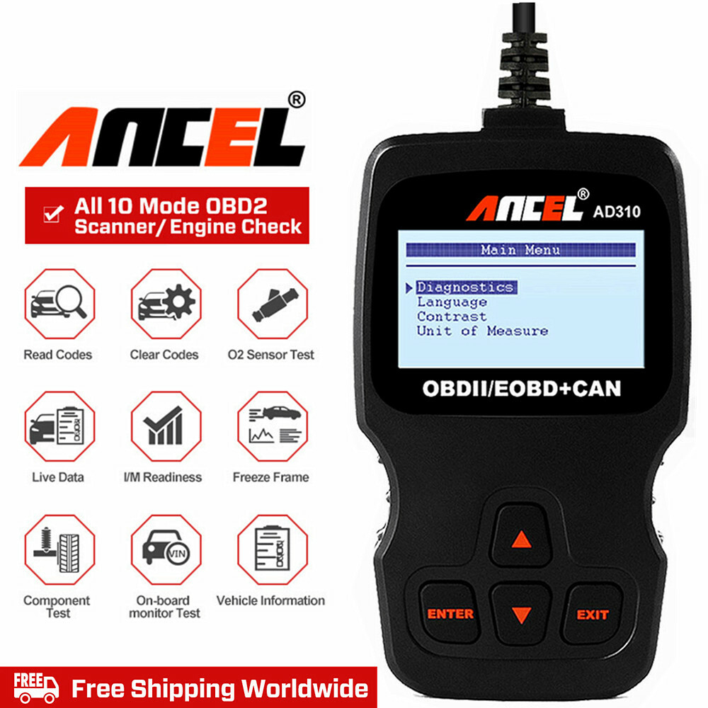 Automotive OBD2 Scanner Code Reader Check Engine Fault Diagnose Tool Ancel AD310