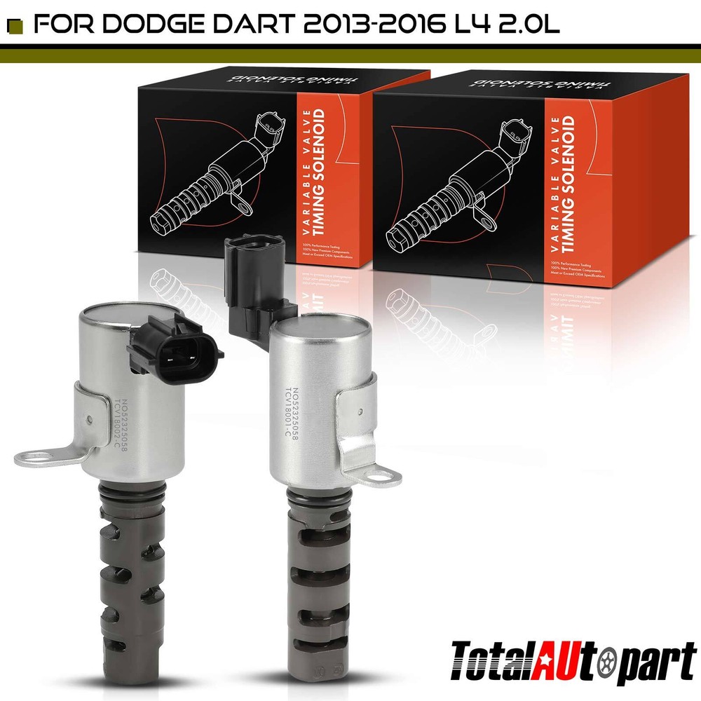2x Engine Variable Valve Timing (VVT) Solenoid for Dodge Dart Intake & Exhaust