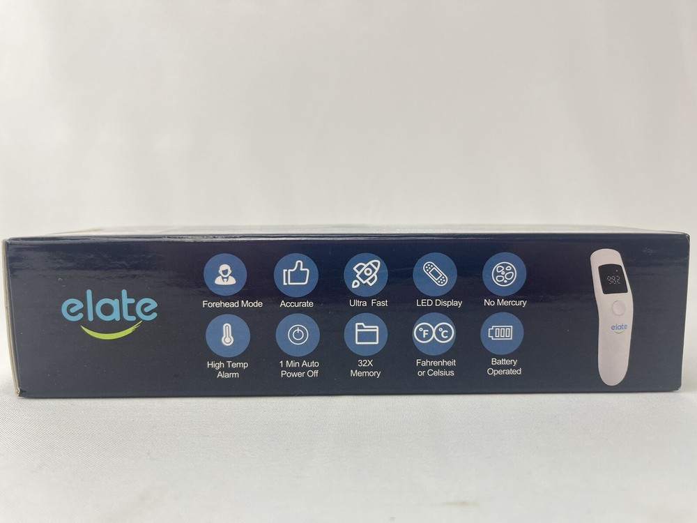 Elate No-Touch Forehead Thermometer Non-Contact Touchless Digital Display
