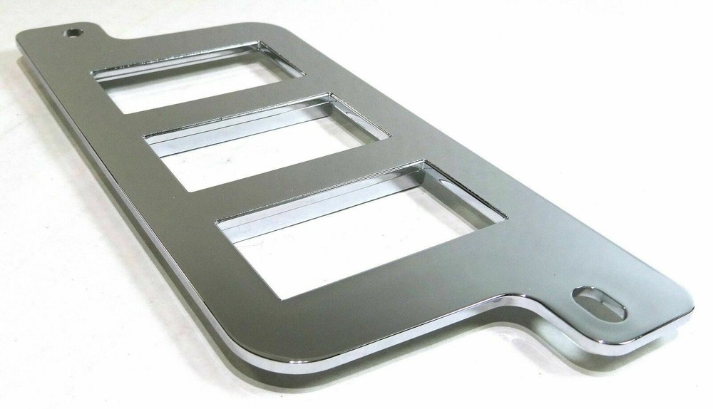 rocker switch panel bottom left side chrome plastic Freightliner Century 3 hole